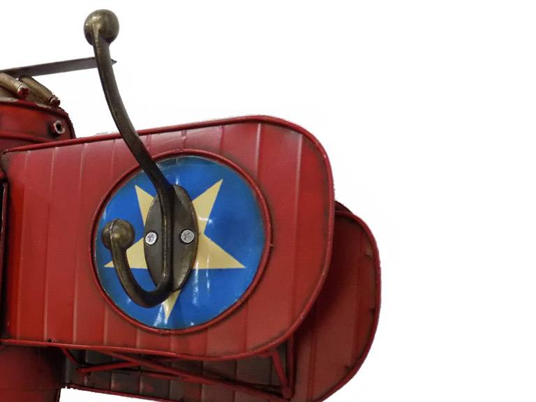 Adorno Metal  Avión Reloj con Colgador