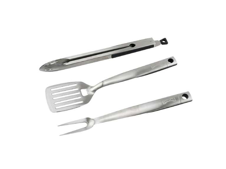 Set 3 Piezas BBQ Acero Inox Quincho