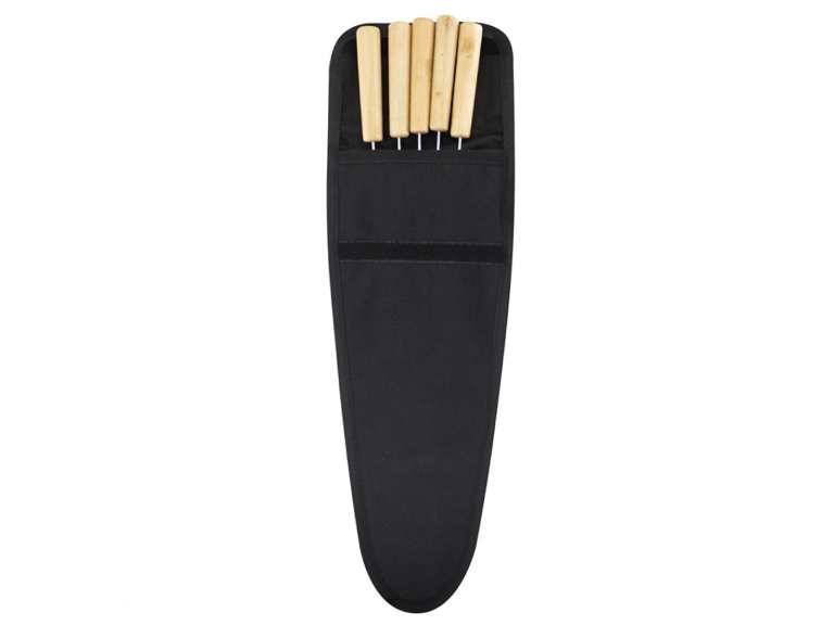 Set 5 Fierros anticuchos asado Madera Importclick