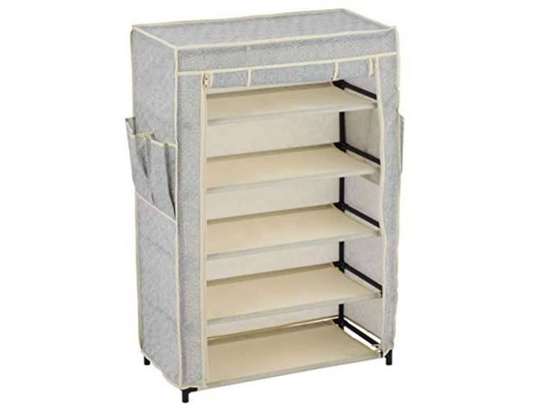 Zapatero Organizador Hogar tela 5 niveles gris Importclick
