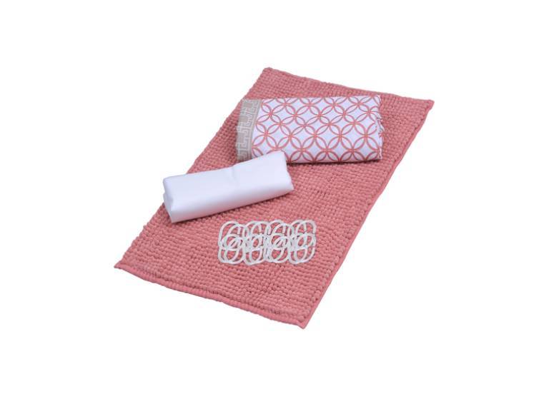 Set Cortina Baño 4 pzas Caja Alamo