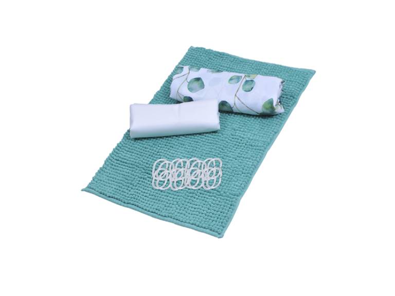 Set Cortina Baño 4 pzas Caja Dalia