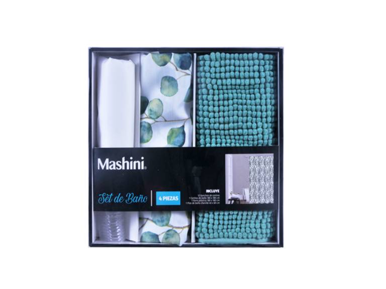 Set Cortina Baño 4 pzas Caja Dalia
