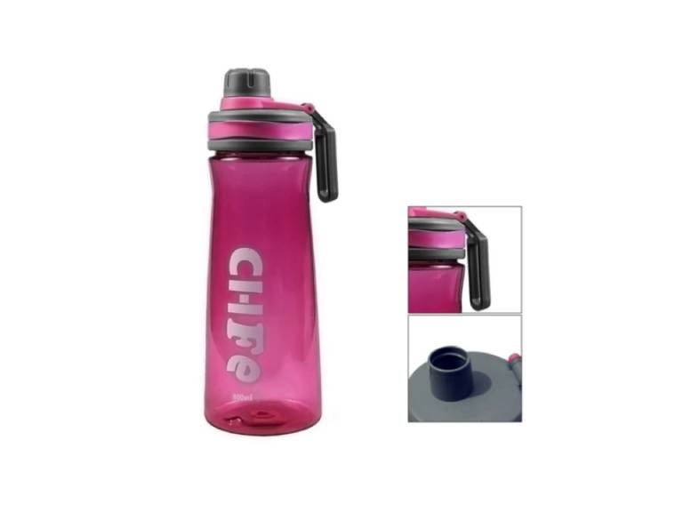 Botella de agua rosa 800 ml