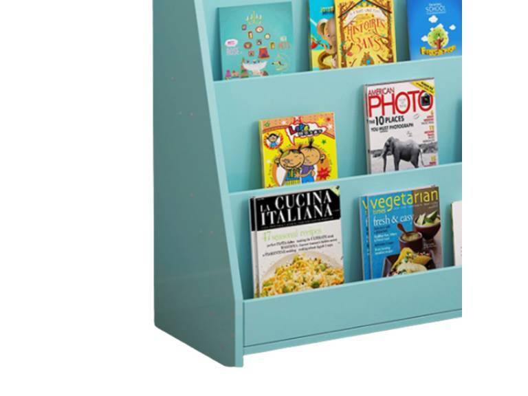 Estante Librero Niños Madera Azul Importclick