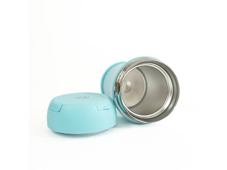 Termo Comida 400ml Azul Cuchara Acero Inox Simplit