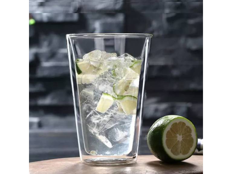 Set 2 Vasos Vidrio Doble Pared 400 ml Simplit