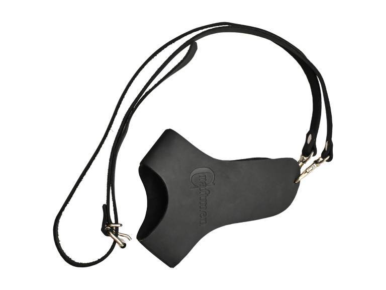 Porta copa 100% cuero color negro
