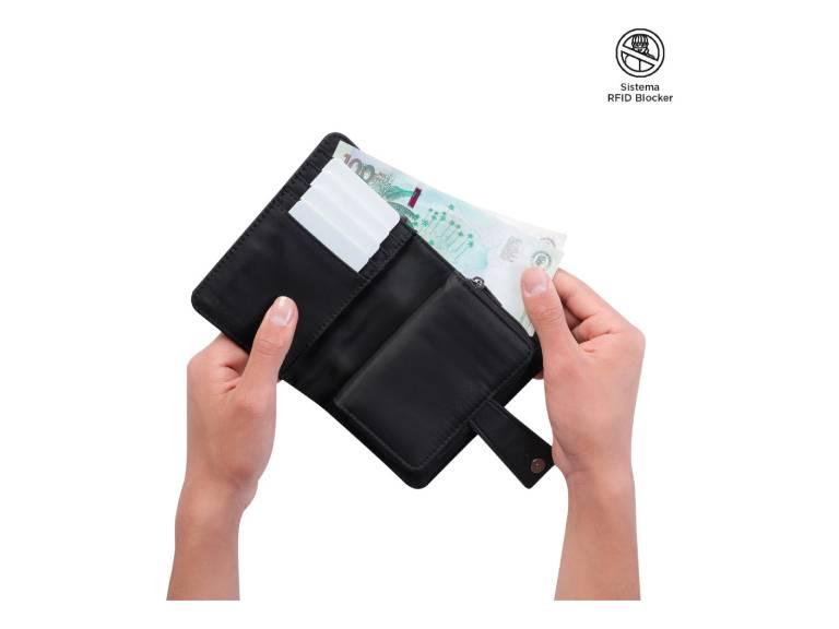 Billetera Tarjetero Rfid Blocker Pequeña Mujer MYR242