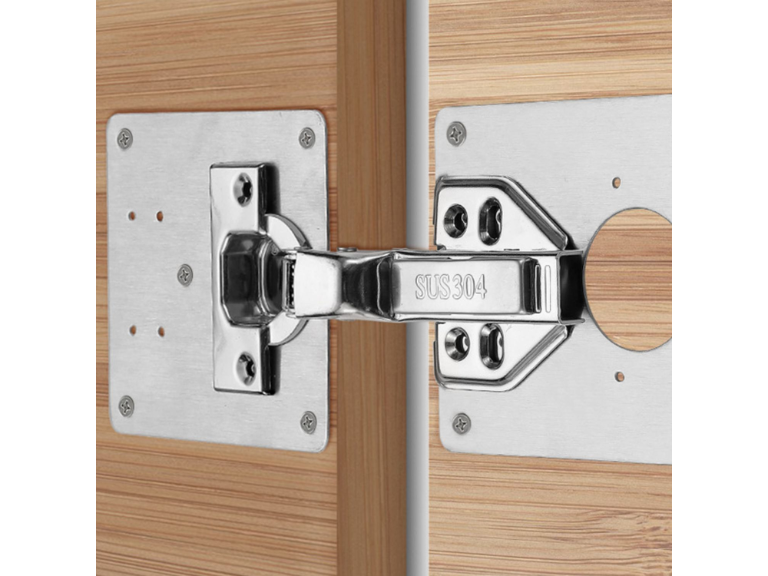 Set 2 Placas Reparación Bisagra Puerta Armario Mueble Importclick