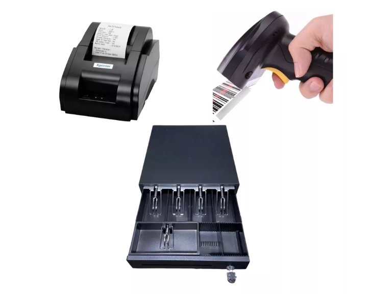 Gaveta Dinero + Impresora 58MM USB + Lector Código Barra Importclick