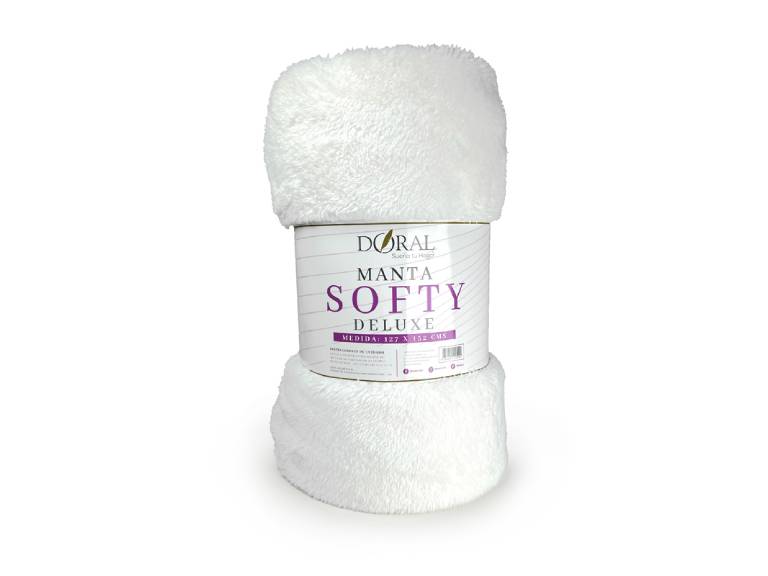 Manta Softy Lisa Doral Blanca