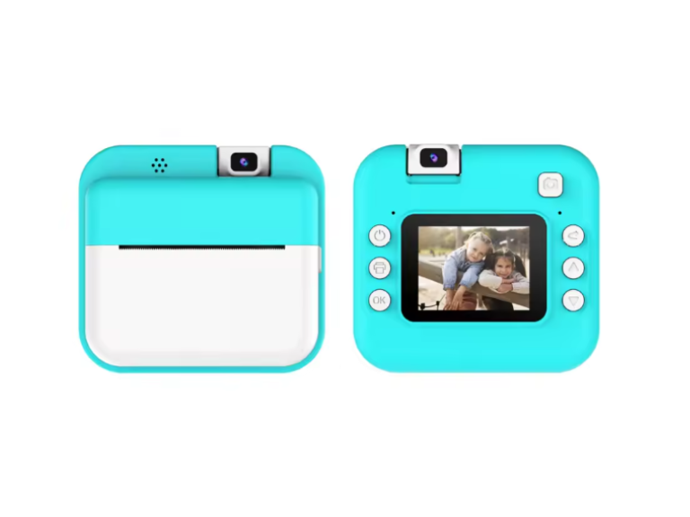 Cámara Instantánea Infantil Azul con Impresión Estilo Polaroid