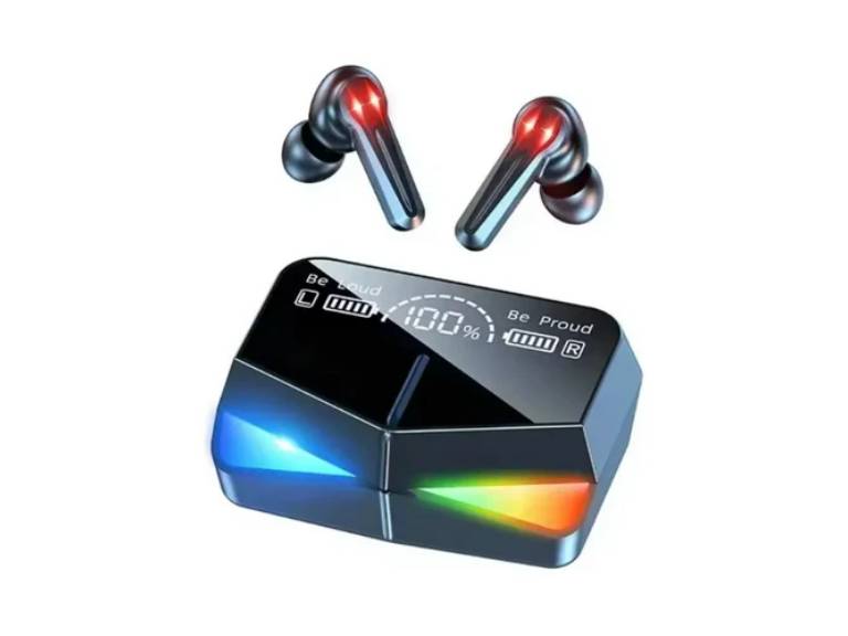 Audífonos Inalámbricos Bluetooth Recargables Pantalla Led 10 Watt Negro