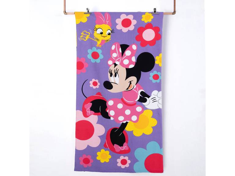 Toalla Playa con Bolso Minnie Flower