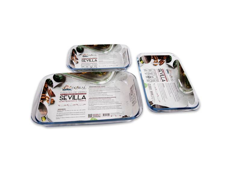 Set 3 Fuentes Rectangulares Sevilla Doral