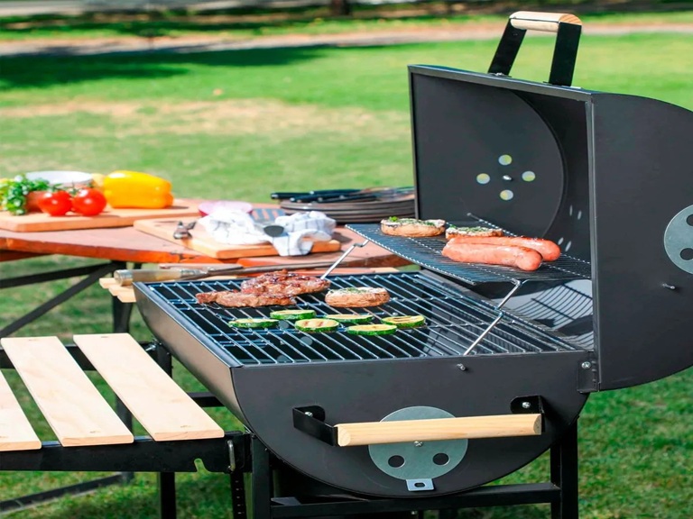 Parrilla a Carbón BBQ Grill Oregon Estilo Tambor