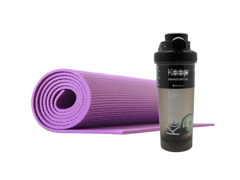 Mat Yoga + Botella Shaker 700ml