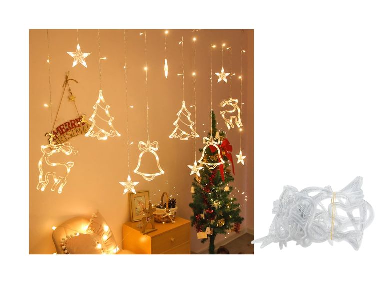 Guirnalda Solar Tipo Cascada con Luces LED en Forma de Árbol