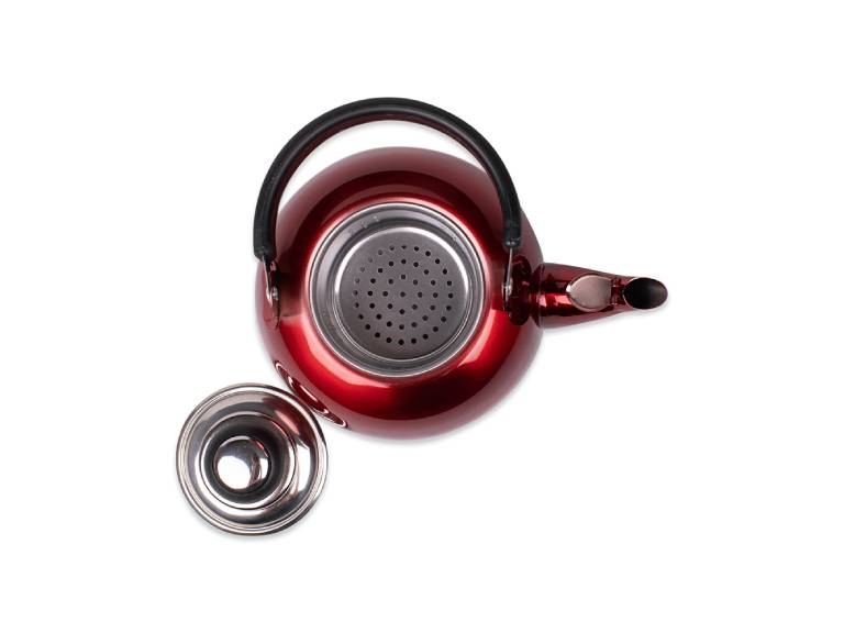 Tetera Diana de Acero Inoxidable Rojo Doral