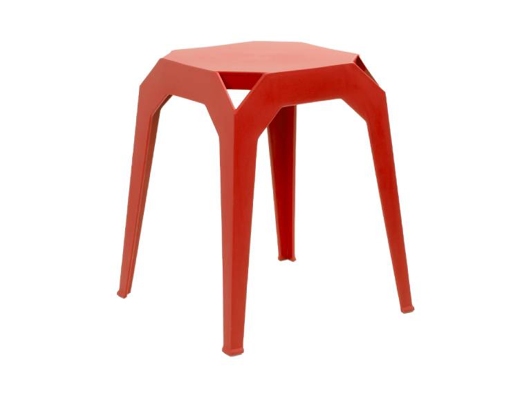 Piso apilable de plástico rígido DENTON Rojo