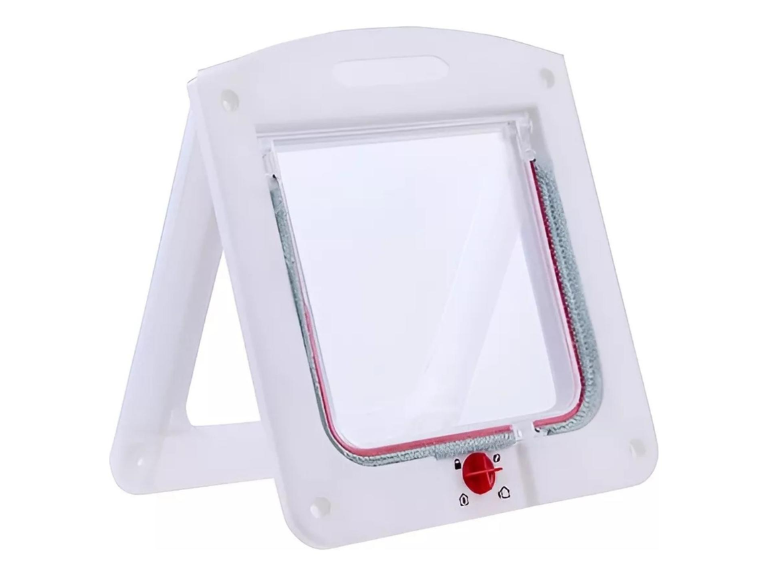 Puerta Abatible Exterior Mascotas Blanco