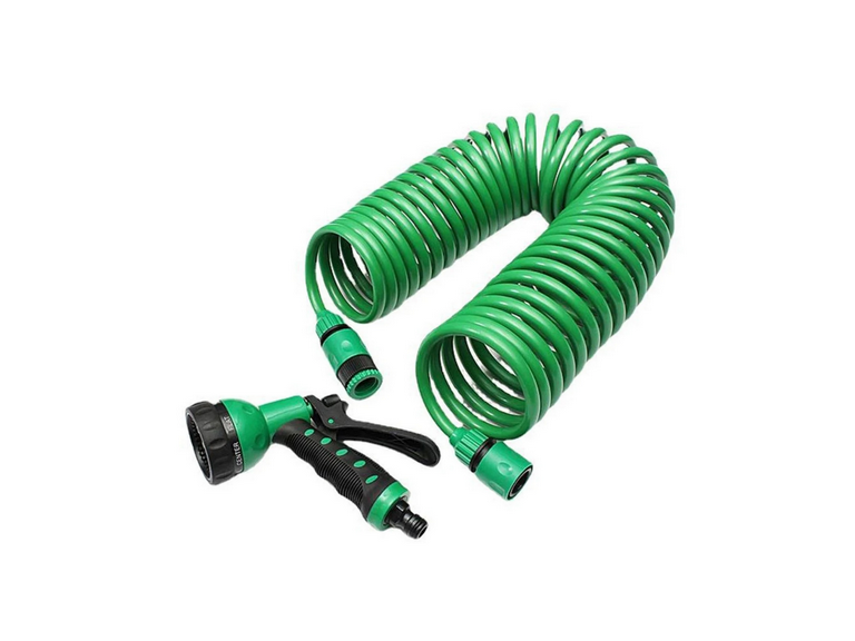 Manguera Espiral Expandible Hogar Jardín 15 MTS Verde