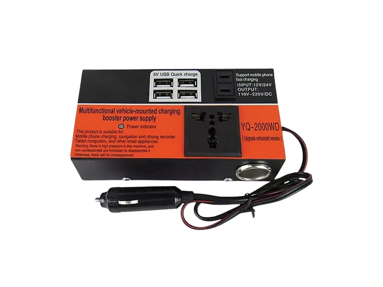 Inversor Viaje Auto Convertidor Corriente Multipropósito 12 V