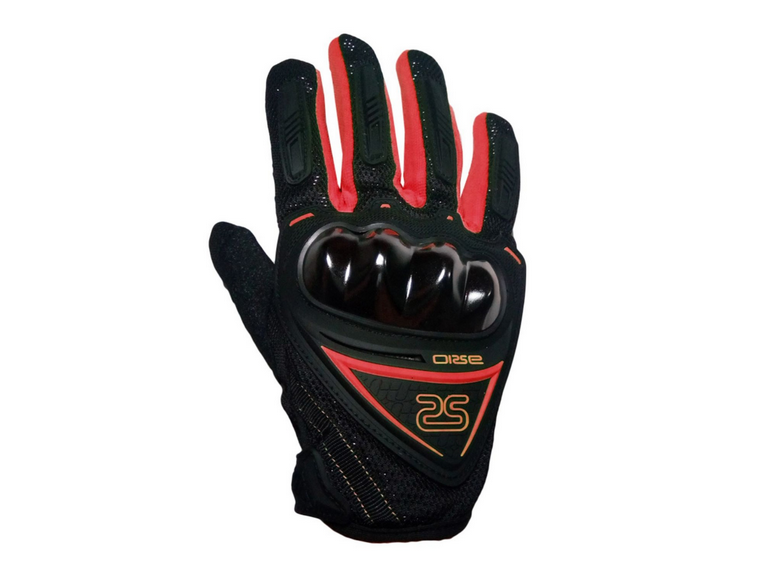 Guante Moto Bicicleta Naranjo Touch Premium