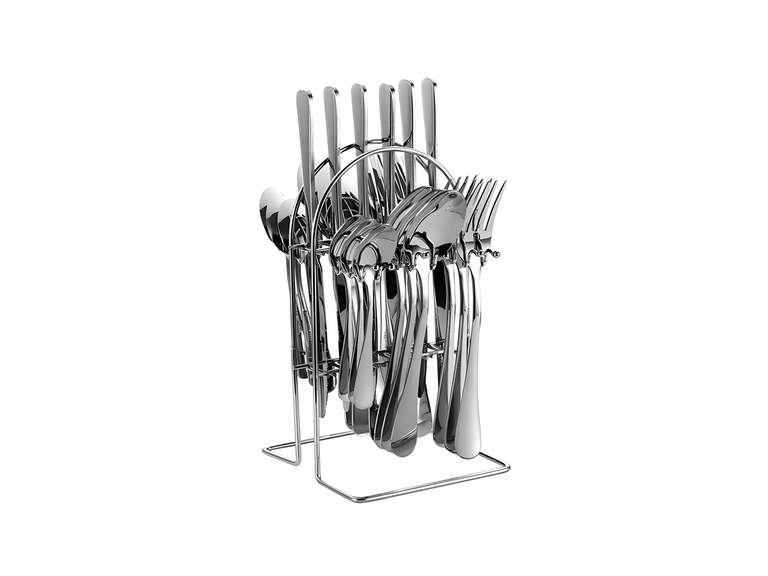 Set Cubiertos 24 Piezas Acero Inoxidable DLX