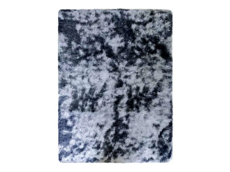 Alfombra Peluda Super Suave 2x1.8 MTS Plomo Oscuro Jaspeado