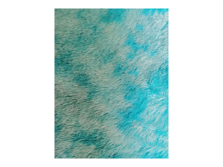 Alfombra Peluda Super Suave 2x1.8 MTS Turquesa