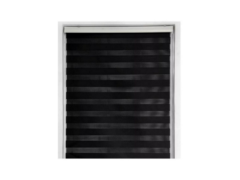 Cortina Roller Dúo Zebra Negra 130x220