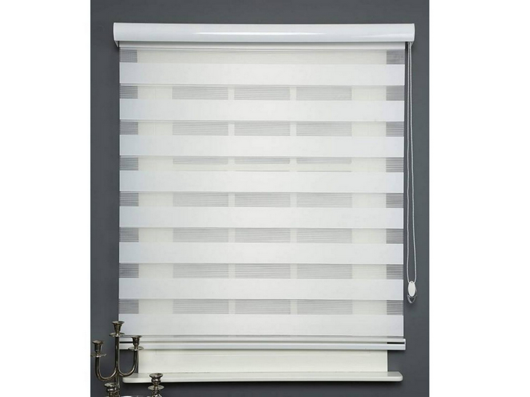 Cortina Roller Persiana Dúo Blanca 160x220