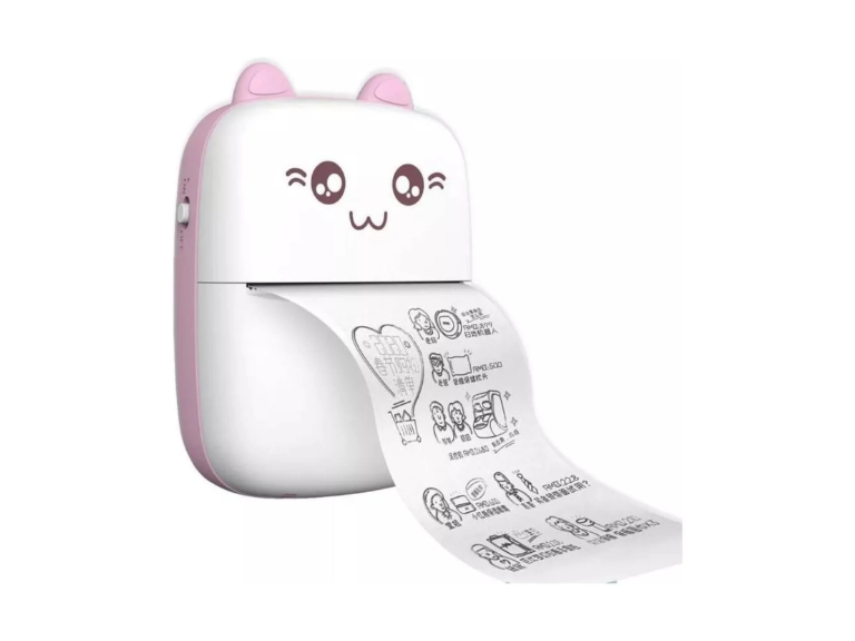 Mini Impresora Térmica Portátil Bluetooth Gatito + 11 Rollos