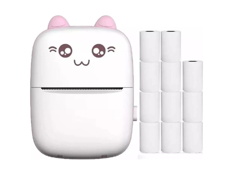 Mini Impresora Térmica Portátil Bluetooth Gatito + 11 Rollos