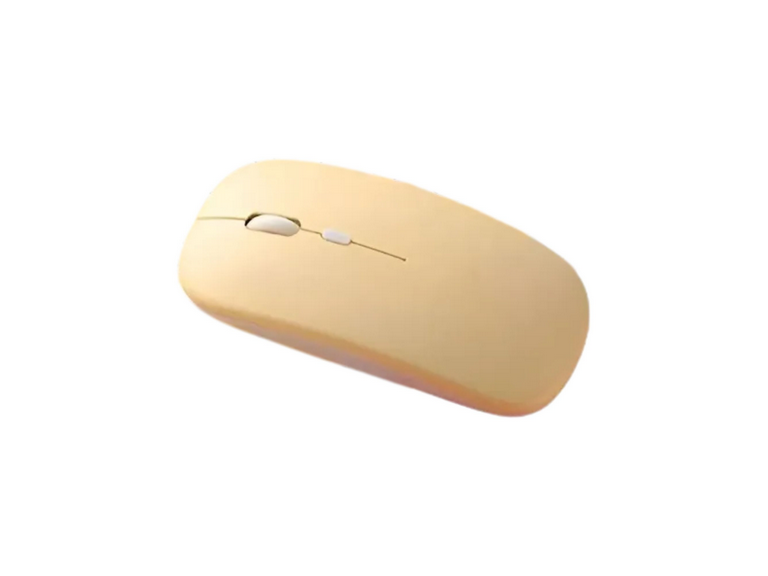 Kit Mouse Teclado Inalámbrico Portátil Amarillo