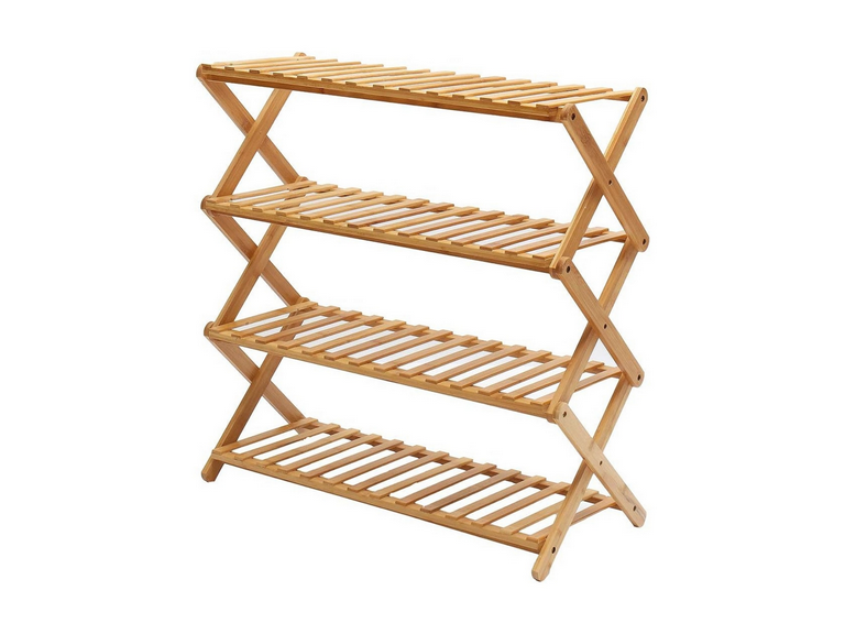 Zapatero Organizador Madera 4 Niveles 68x49x26 Café
