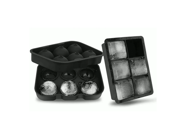 Molde Cubeta Hielo Silicona 2 Formas 44.4x31.7x13.4