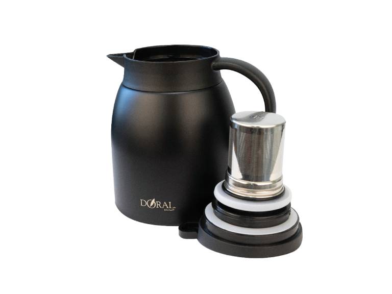 Jarra Térmica con Infusor Removible Infolux 1.2 Litros Negro